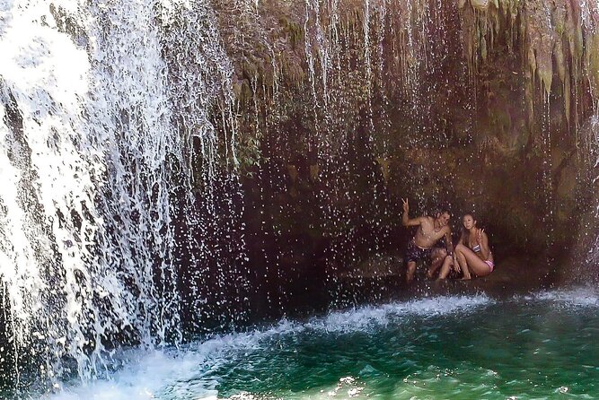 2025 Tarsier, Waterfalls & Chocolate Hills Tour - Pangas Waterfalls in Bilar: swim time is the whole point