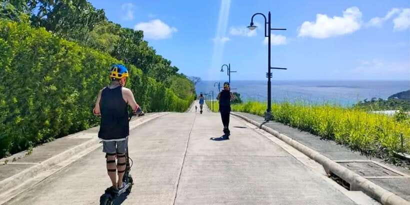 Boracay: Dualtron E-Scooter Ride - Mt. Luho viewpoint time: a break from beach-level riding