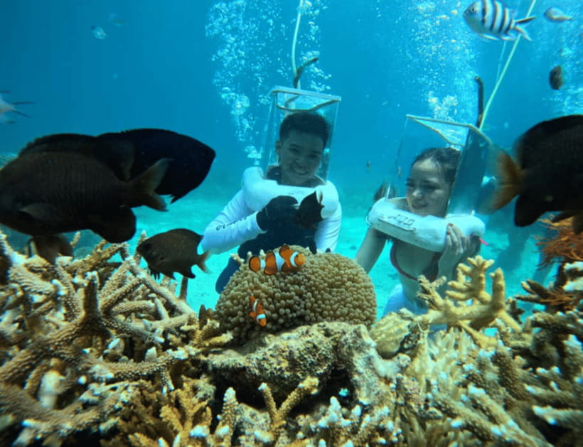 Boracay: Island Hopping with Lunch, Helmet Diving & ATV - Magic Island free time, plus what costs extra