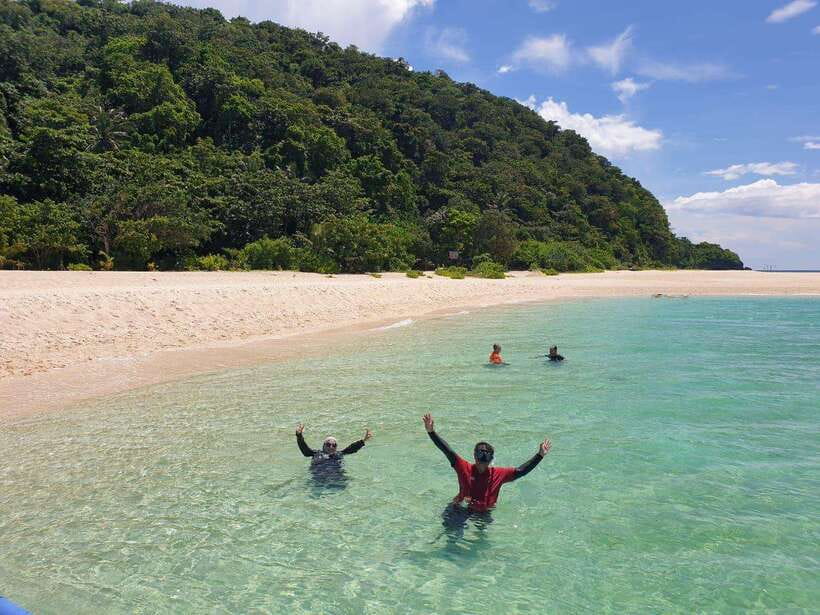 Boracay: Private Island Hopping & Snorkeling Tour - Balinghai Beach Resort area: a quick scenic pass