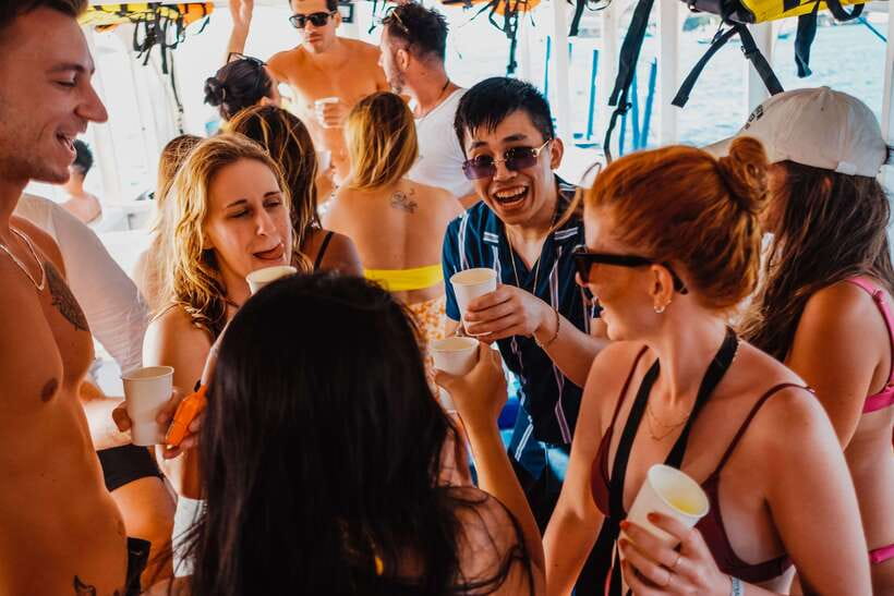 Boracay: Sunset Cruise Boat Party by Haqqy Life - Swimming time on the itinerary