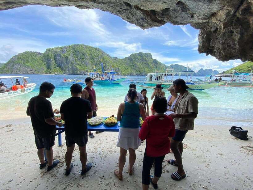 El Nido: Private Tour B with Snake Island and Caves - The sea trip reality: storms, rough boarding, and safety culture