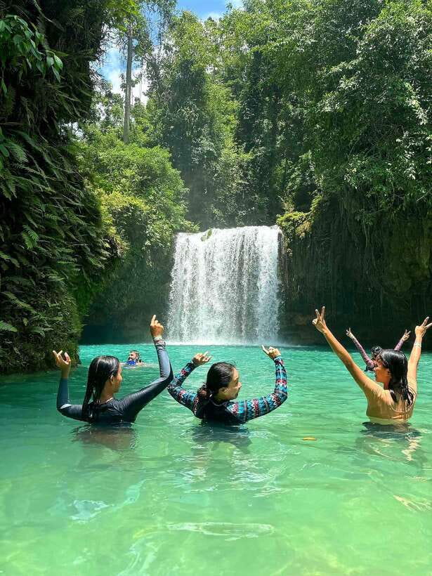 Moalboal: Sardine Run Snorkeling & Kawasan Canyoneering - Kawasan canyoneering: slides, jumps, and turquoise pools